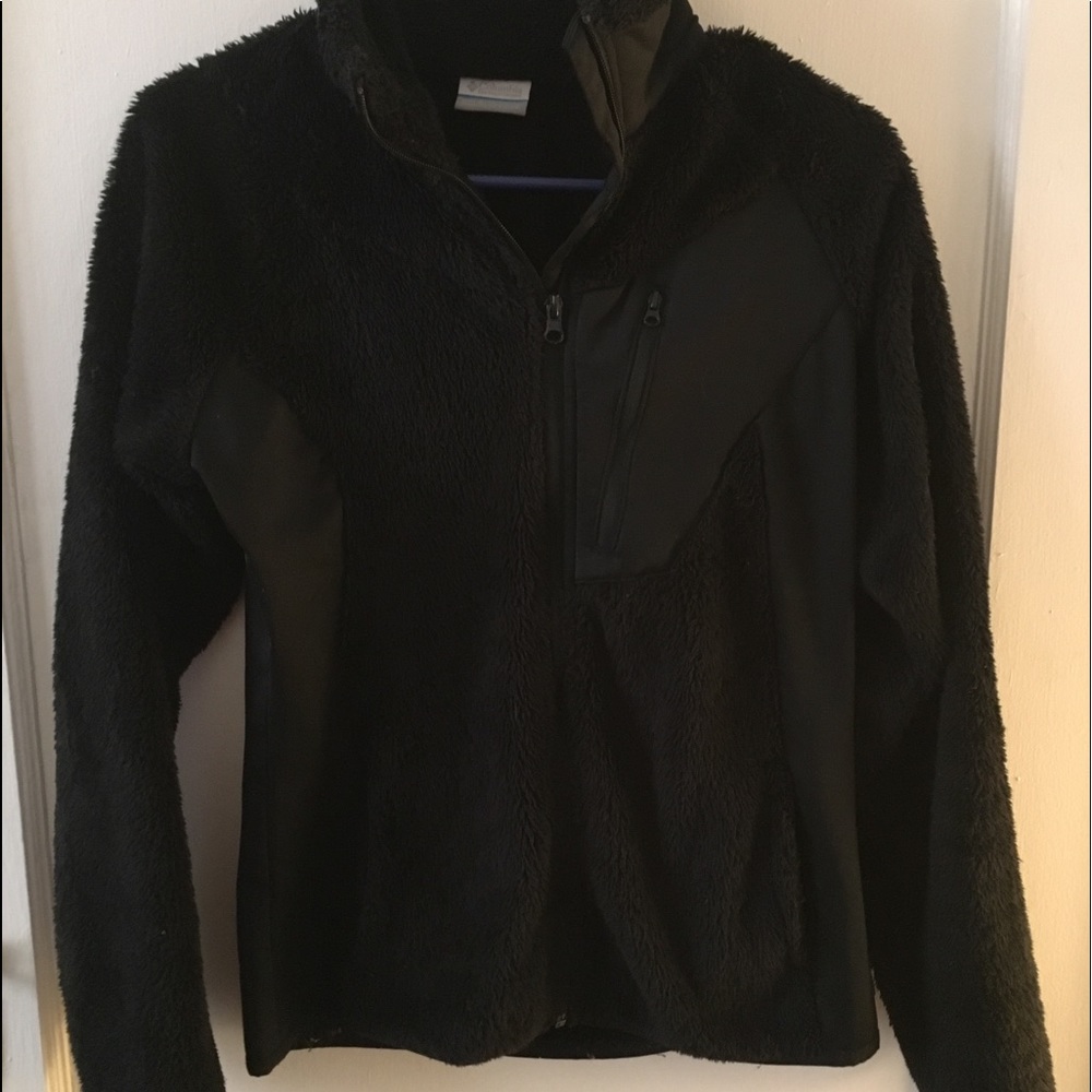 *SOLD* Columbia women’s black plush fleece jacket